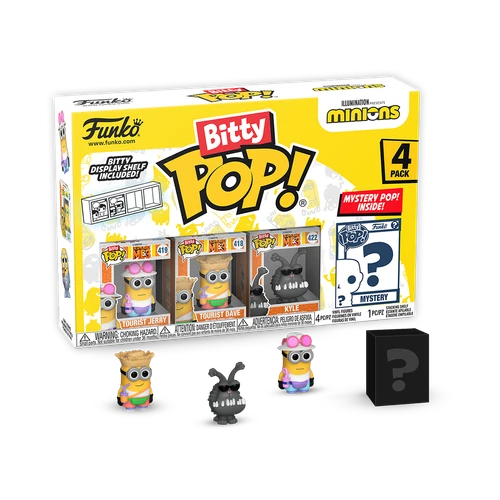 Bitty POP! Minions: Tourist Jerry, Tourist Dave & Kyle 4-Pack