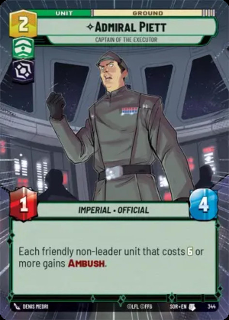 Admiral Piett, Captain of the Executor (Hyperspace Frame)