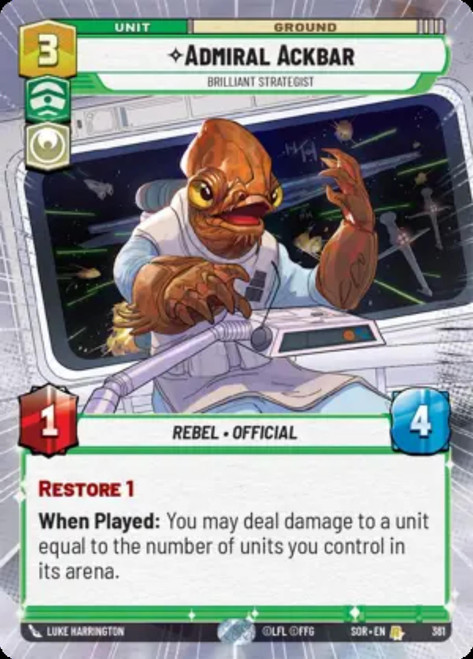 Admiral Ackbar, Brilliant Strategist (Hyperspace Frame)