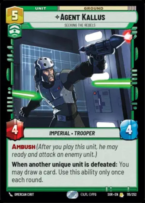 Agent Kallus, Seeking the Rebels (Foil)
