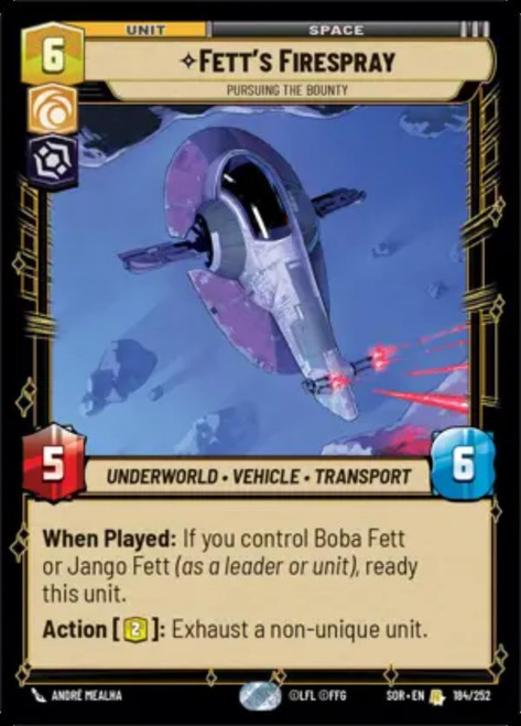 Fett's Firespray, Pursuing the Bounty (Foil)