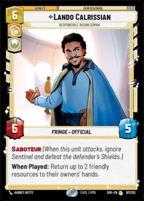 Lando Calrissian, Responsible Businessman (Foil)