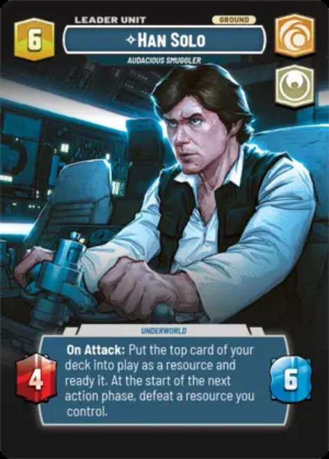 Han Solo, Audaciuos Smuggler (Showcase Frame Foil)