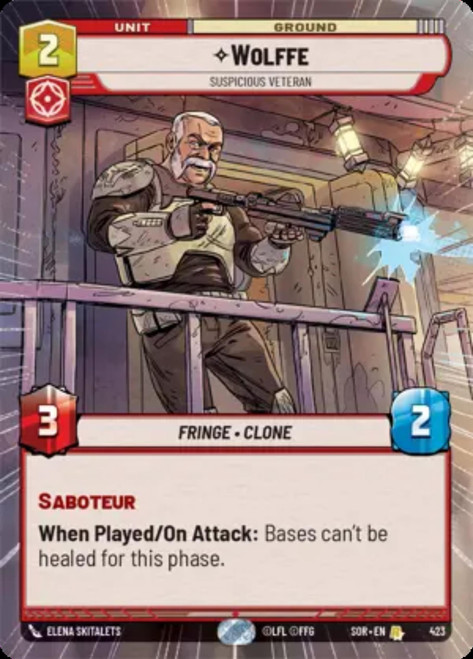 Wolffe, Suspicious Veteran (Hyperspace Frame Foil)