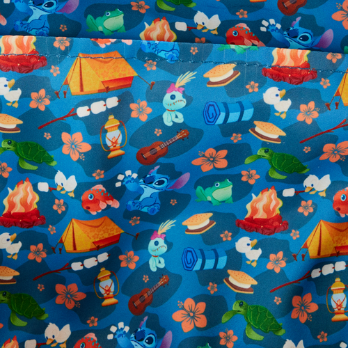 Disney: Lilo & Stitch Camping Cuties All-Over Print Nylon Square Mini Backpack