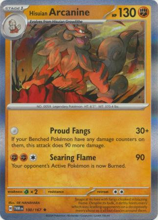 SV Twilight Masquerade 100/167 Hisuian Arcanine (Holo)