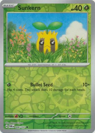SV Twilight Masquerade 006/167 Sunkern (Reverse Holo)