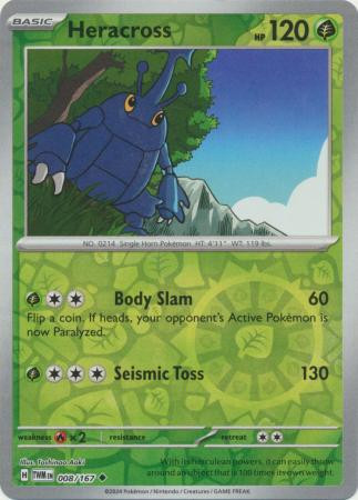 SV Twilight Masquerade 008/167 Heracross (Reverse Holo)