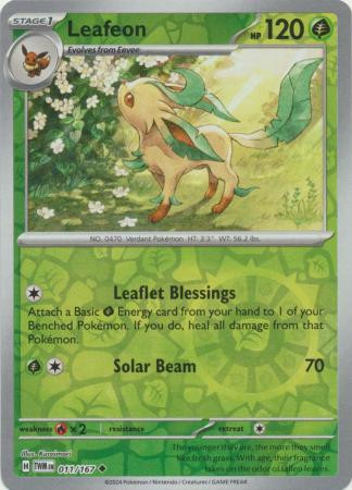 SV Twilight Masquerade 011/167 Leafeon (Reverse Holo)