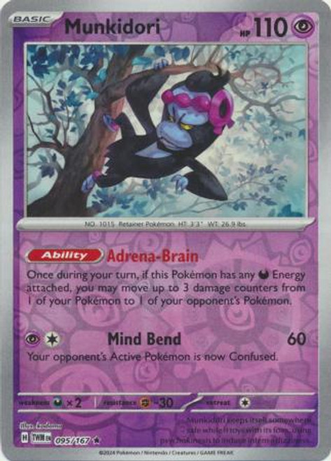 SV Twilight Masquerade 095/167 Munkidori (Reverse Holo)