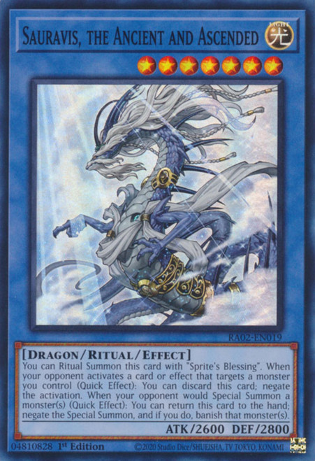 RA02-EN019 Sauravis, the Ancient and Ascended (Super Rare)
