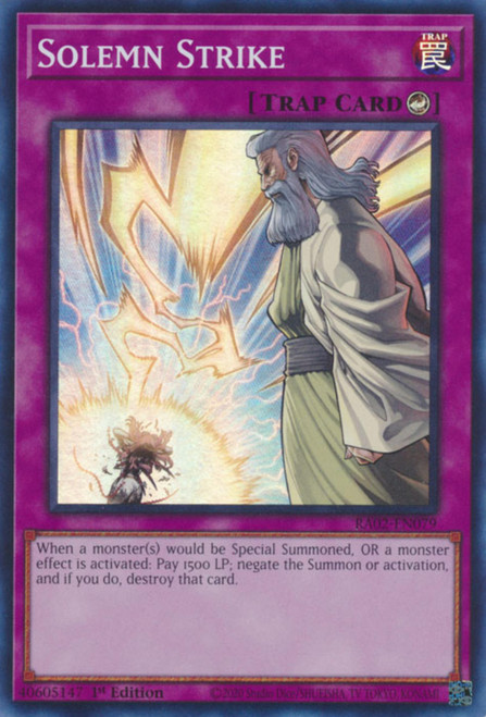 RA02-EN079 Solemn Strike (Quarter Century Secret Rare)