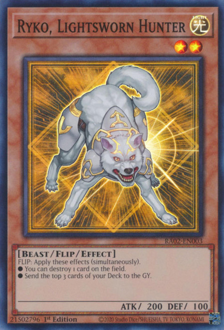 RA02-EN003 Ryko, Lightsworn Hunter (Ultimate Rare)