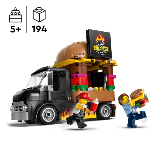 City Burger Van Food Truck Vehicle Toy Set 60404