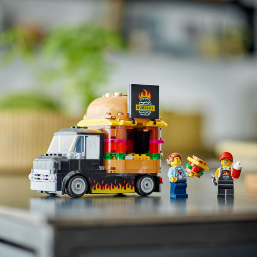 City Burger Van Food Truck Vehicle Toy Set 60404