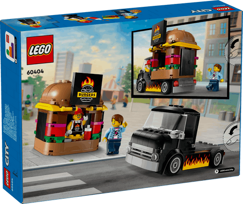 City Burger Van Food Truck Vehicle Toy Set 60404
