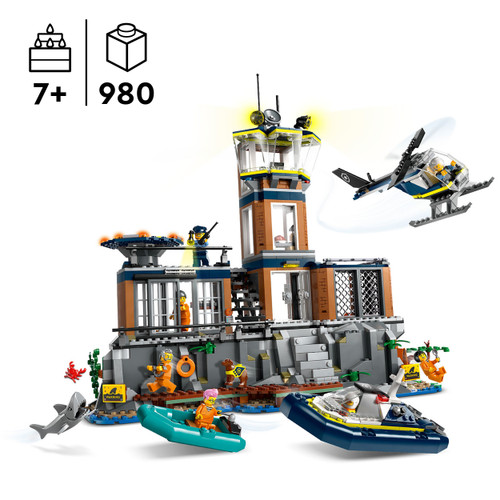 City Police Prison Island with Helicopter Toy 60419