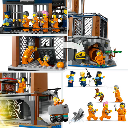 City Police Prison Island with Helicopter Toy 60419
