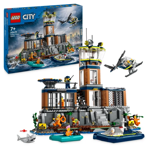 City Police Prison Island with Helicopter Toy 60419