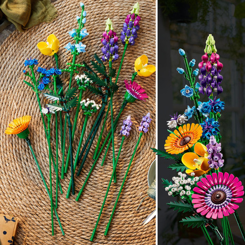 Icons Wildflower Bouquet Flowers Set for Adults 10313
