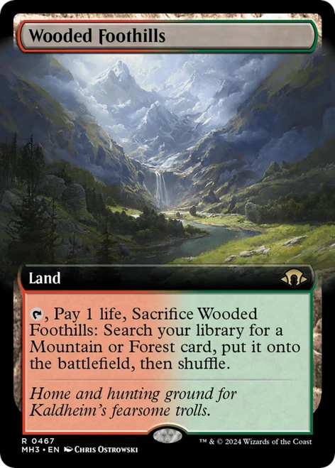 Wooded Foothills (Extended Art) (Foil)