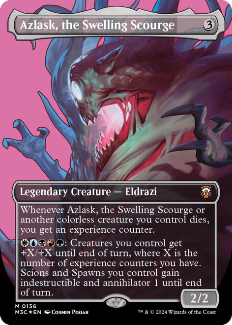 Azlask, the Swelling Scourge (Borderless Profile Ripple Foil)