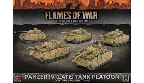 Flames of War - German - Panzer IV (Late) Tank Platoon (x5, Plastic)