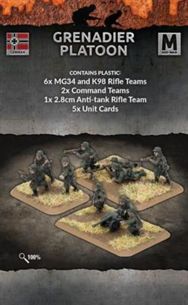 Flames of War - German - Grenadier Platoon (x43, Plastic)