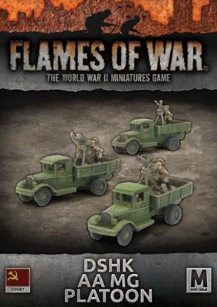 Flames of War - Soviet - DShK AA MG Platoon (x3, Resin/Metal)