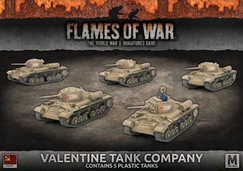 Flames of War - Soviet - Valentine Tank Company (x5, Plastic)