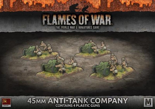 Flames of War - Soviet - 45mm Anti-Tank Company (x4, Plastic)