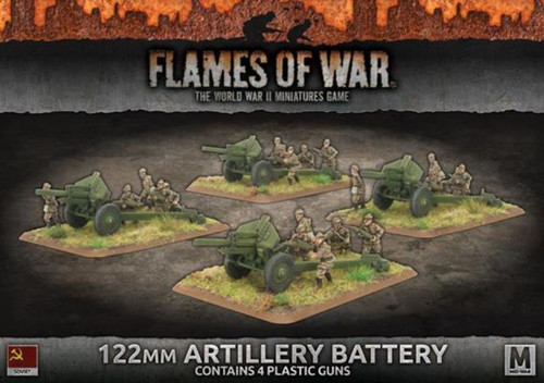Flames of War - Soviet - 122mm Artillery Battery (4x, Plastic)
