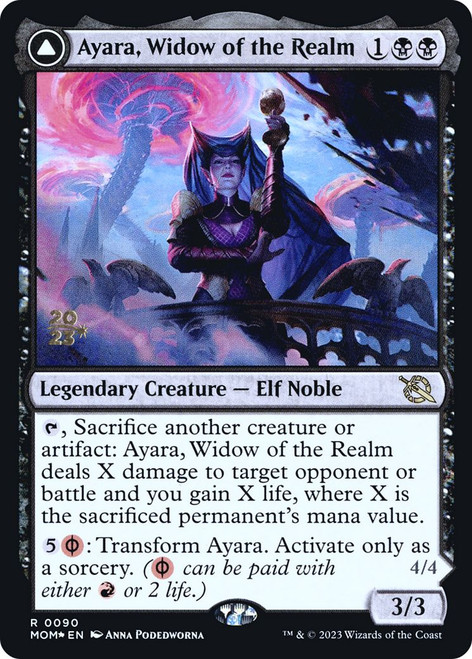 Ayara, Widow of the Realm // Ayara, Furnace Queen (Prerelease Foil)