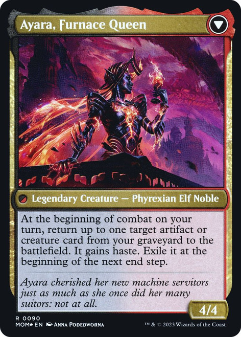 Ayara, Widow of the Realm // Ayara, Furnace Queen (Prerelease Foil)