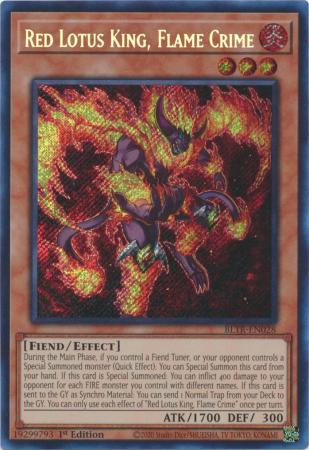 BLTR-EN028 Red Lotus King, Flame Crime (Secret Rare)