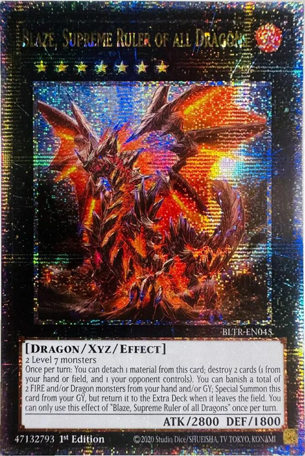 BLTR-EN045 Blaze, Supreme Ruler of all Dragons (Quarter Century Secret Rare)