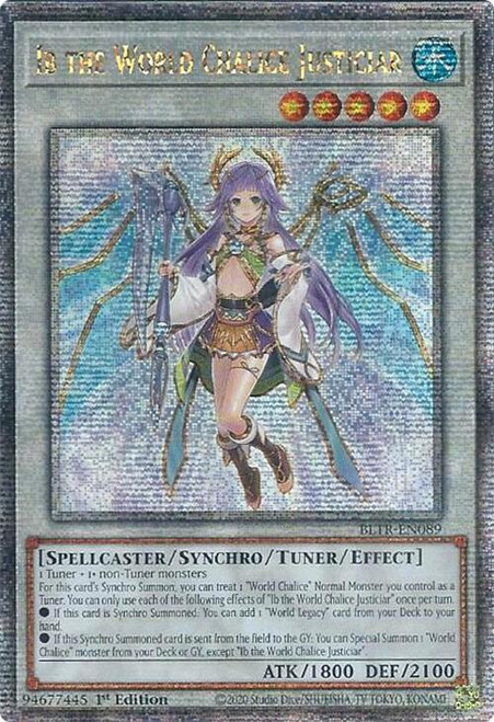 BLTR-EN089 Ib the World Chalice Justiciar (Quarter Century Secret Rare)