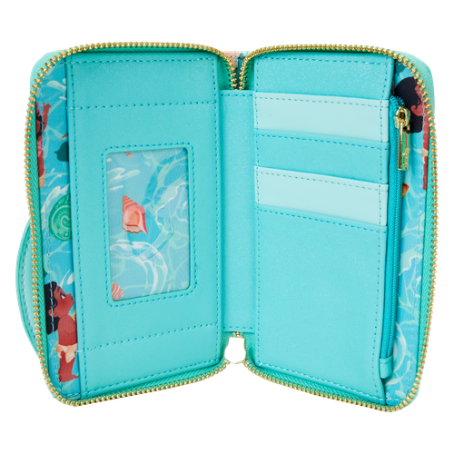 Disney: Young Moana Ocean Waves Zip Around Wallet