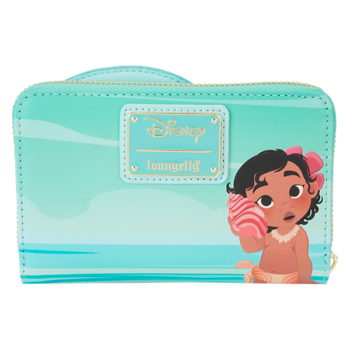 Disney: Young Moana Ocean Waves Zip Around Wallet