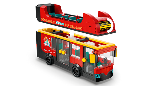 City Red Double-Decker Sightseeing Bus Toy Set 60407