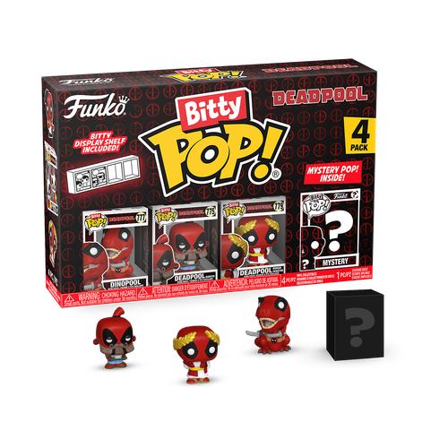 Bitty POP! Deadpool: Dinopool, Barista & Roman Senator 4-Pack