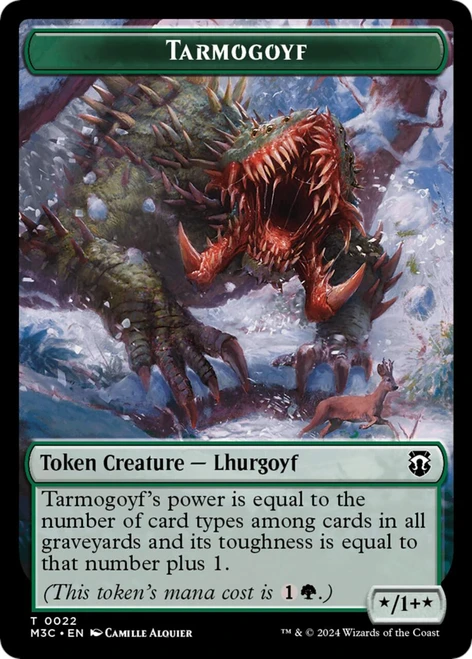 Modern Horizons 3 Commander - Tarmogoyf (Ripple Foil) // Goblin Token