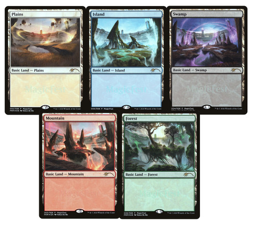 Foil Basic Land Repack - 10 of each colour - 50 Lands