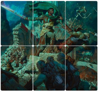 Aragorn at Helm's Deep - Set of 6 Holiday Scene Art Cards | The Lord of the Rings Commander