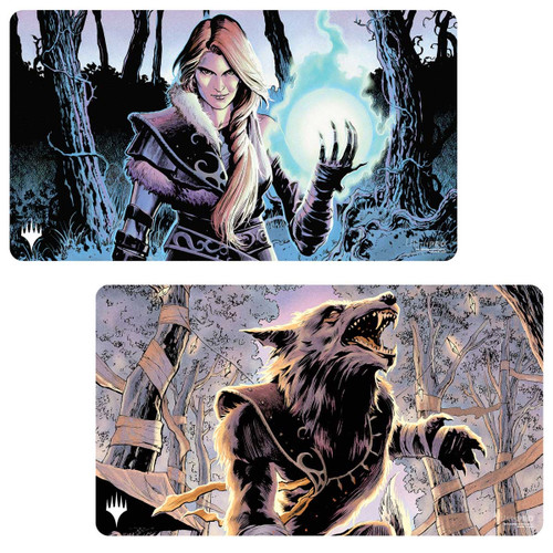 MTG Innistrad Remastered Double Sided Playmat Multi Mythic featuring Arlinn Kord and Arlinn, Embraced by the Moon