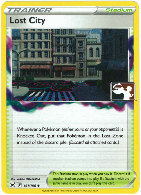 SWSH Lost Origin 161/196 Lost City (Prize Pack League Promo Cosmo Holo)