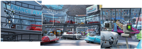 *DAMAGED* Fallout: Chryslus Showroom - A Busy Day Jigsaw Puzzle (1000 piece)