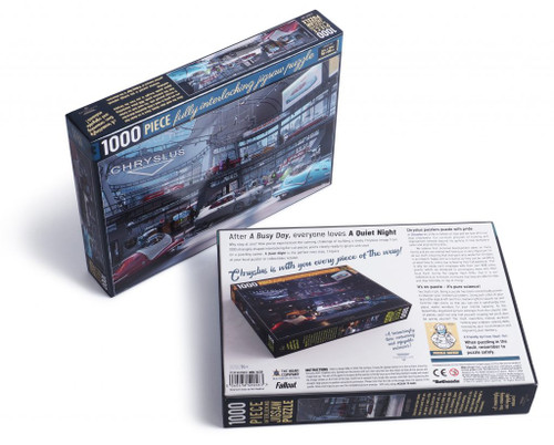 *DAMAGED* Fallout: Chryslus Showroom - A Busy Day Jigsaw Puzzle (1000 piece)