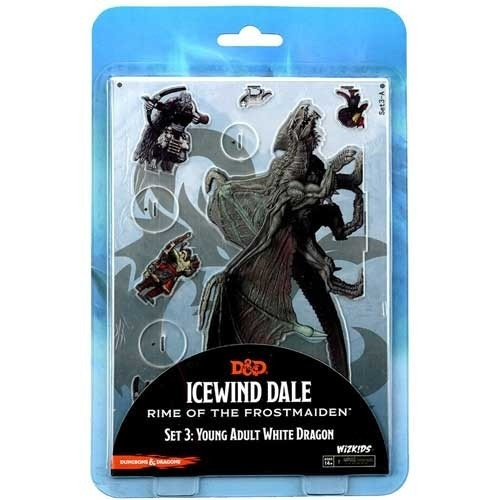 *DAMAGED* D&D Idols of the Realms: Icewind Dale: Rime of the Frostmaiden - 2D Young Adult White Dragon