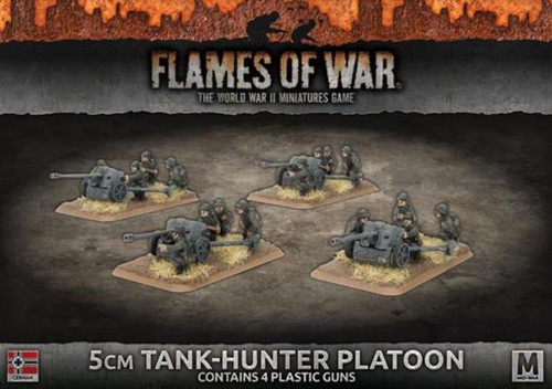 Flames of War - German - 5cm Tank Hunter Platoon (x4, Plastic)